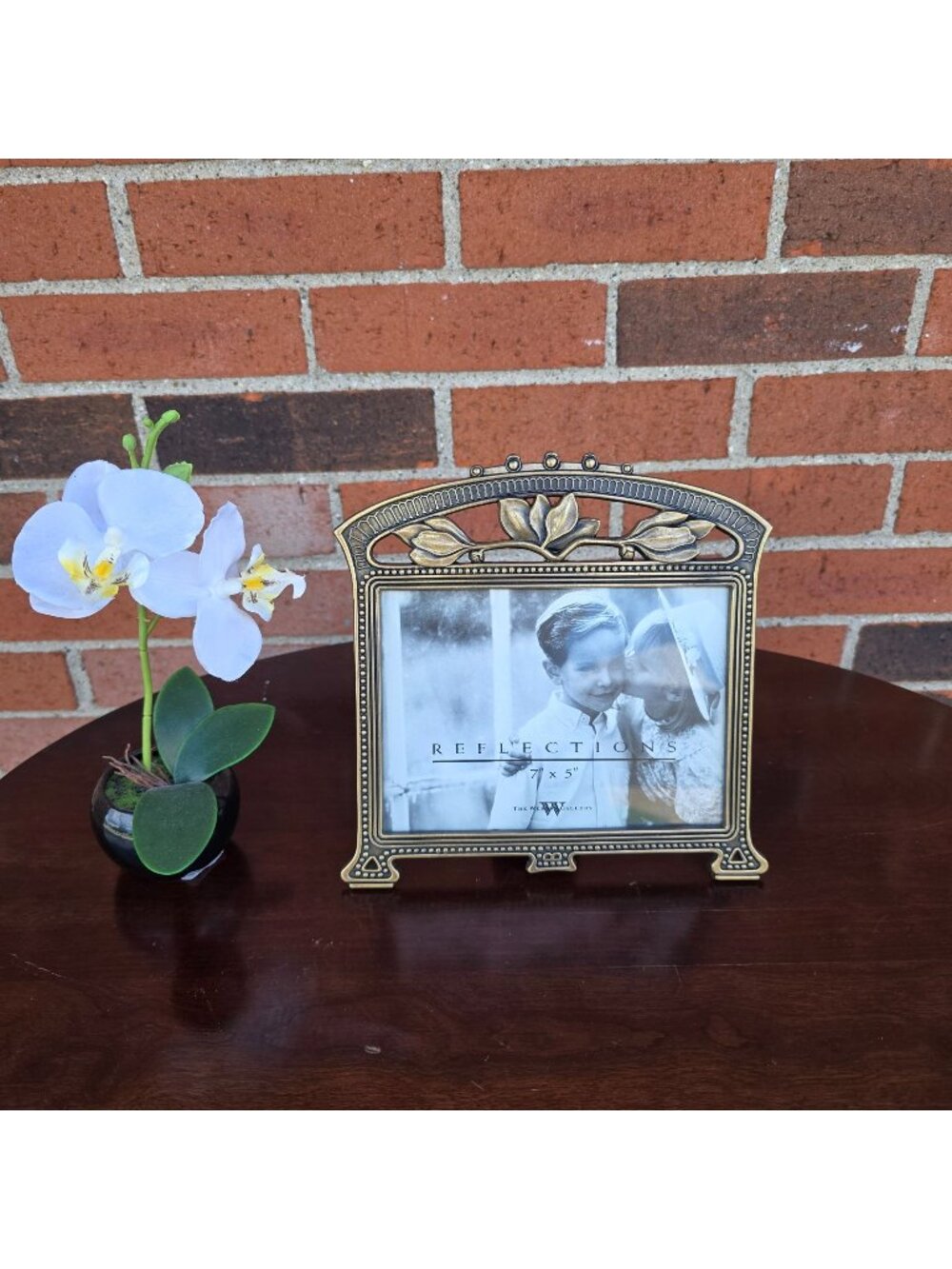 Weston Gallery Ornate Photo Frame 7"x 5" Antique Gold Art Deco Style Stand Alone
